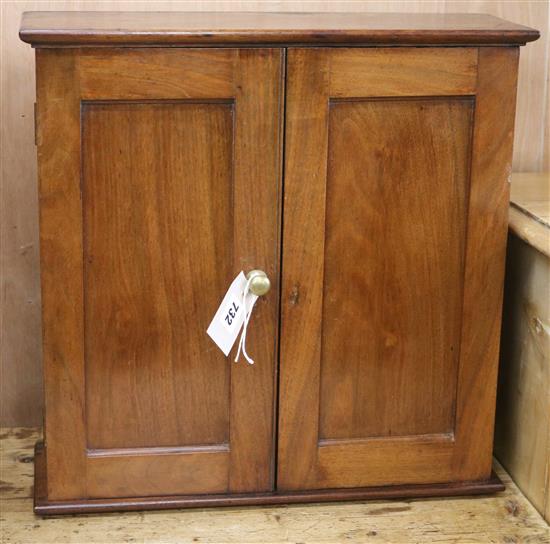 A Victorian small mahogany two door cupboard W.46cm